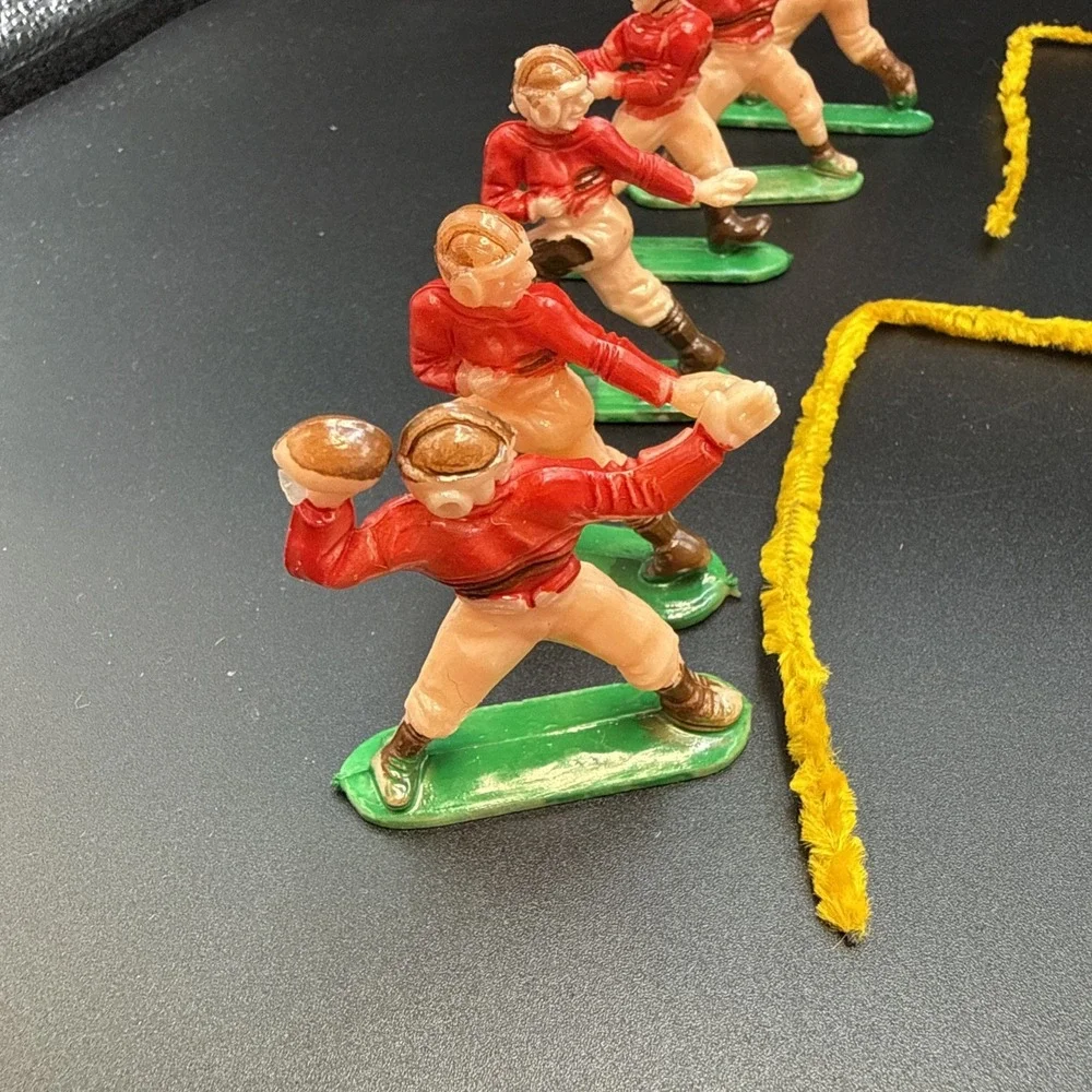 Vintage Football Rugby Players Cake Topper Figures Made In‎ Hong Kong